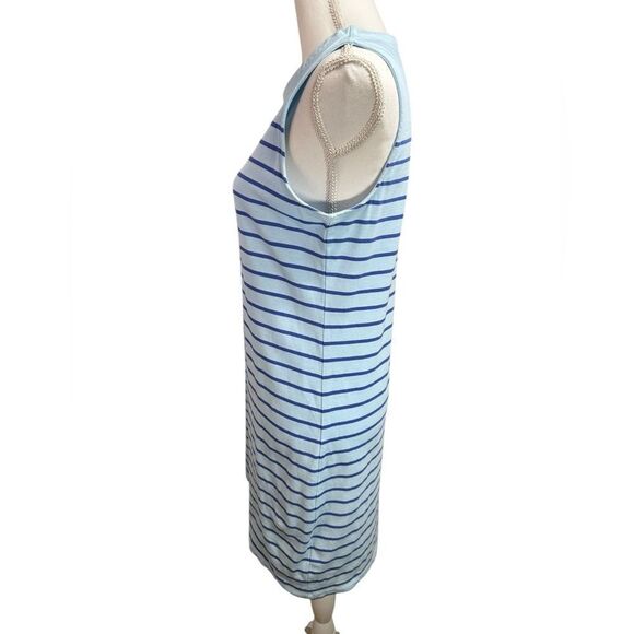VINEYARD VINES Shift Overdyed Nantucket Size S Blue Striped Sleeveless Dress - Picture 2 of 9